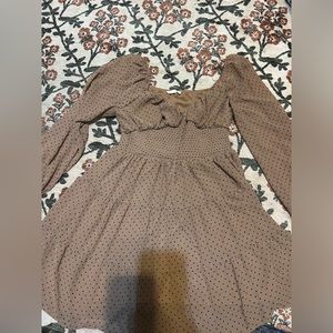 Polka Dot Sweetheart Neckline Flared Dress